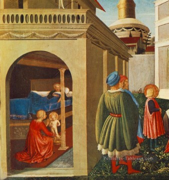 Histoire de Saint Nicolas Naissance de Saint Nicolas Renaissance Fra Angelico Peinture à l'huile